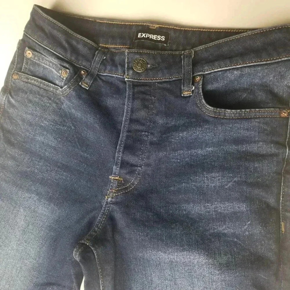 Express Men's Blue Denim Jeans Sz 30/32 - Picture 4 of 10